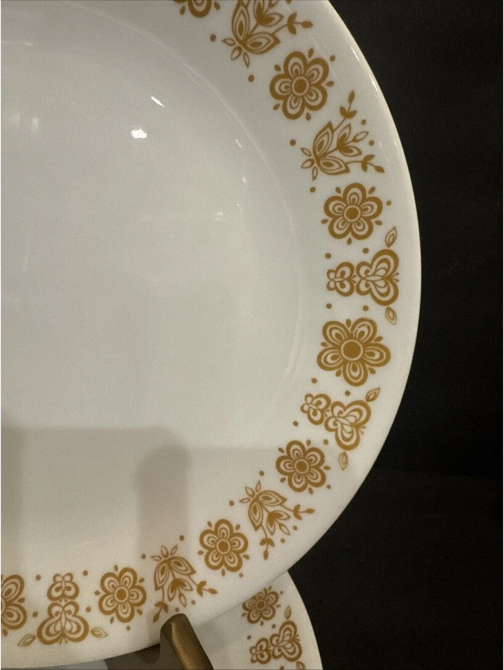 Vintage Corning Corelle Butterfly Gold Pattern Set Of 6 Dinner Plates 10.25” W